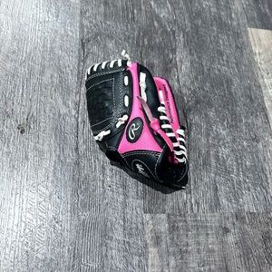 Rawlings Pink and Black Kids Glove